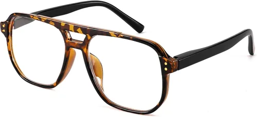 Miniatura 9 de FEISEDY Gafas de lectura retro estilo aviador, para mujeres y hombres, con bloqueo de luz azul, lentes de lectura, armazón de plástico ligero B0071