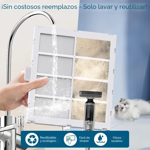 Miniatura 5 de Nuwave Forever Smart - Purificador de aire para el hogar, nunca reemplaza el sistema de filtro de aire, filtración patentada de 7 etapas, limpia una