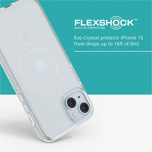 Miniatura 4 de Tech21 Evo Crystal - Funda de protección contra impactos compatible con MagSafe para iPhone 15 Plus, color azul