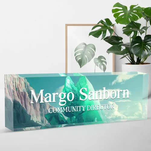 Miniatura 12 de Placa de nombre para escritorio, placa de nombre de escritorio personalizada, regalos para compañeros de trabajo, jefe, profesor, enfermera, regalos