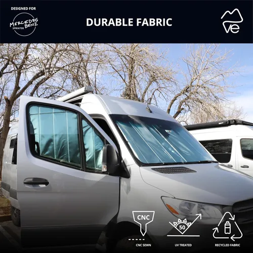 Miniatura 4 de Cubiertas de ventana magnéticas aislantes y opacas reflectantes VanEssential diseñadas para Mercedes-Benz VS30