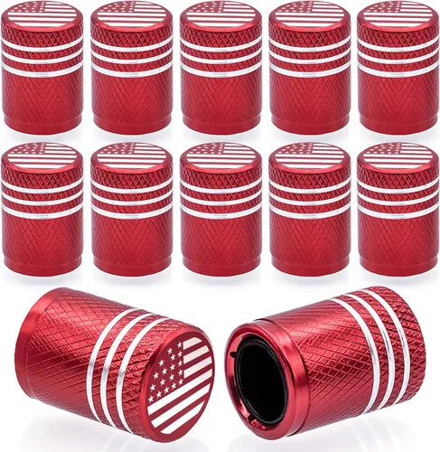 Miniatura 56 de 4 piezas tapones de válvula de neumático en forma de dados, cubiertas universales de válvula de neumático a prueba de polvo con núcleo de cobre