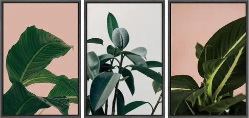 Miniatura 37 de SIGNWIN Lienzo enmarcado para pared, vista aérea de palmeras tropicales en un cielo azul, fotografía del océano costero, arte moderno, panorámico