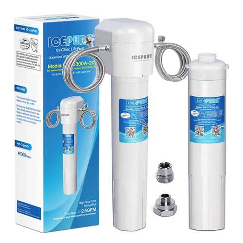 ICEPURE Sistema de filtro de agua potable para debajo del fregadero con reemplazo, 5 años o 40000 galones de capacidad ultra alta certificado