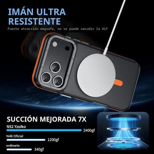 Miniatura 6 de Funda para iPhone 17 Pro Max con protector de lente de cámara [protección de grado militar de 10 pies] compatible con MagSafe a prueba de golpes
