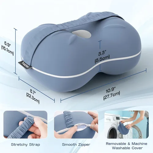 Miniatura 2 de Almohada de rodilla para personas que duermen de lado, almohada refrescante entre las piernas para dormir de lado, almohada de espuma viscoelástica