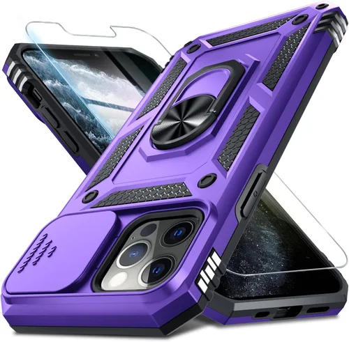 Miniatura 83 de Janmitta - Funda para iPhone 14 Pro con cubierta deslizante para lente de cámara incorporada + protector de pantalla, funda de cuerpo completo