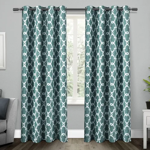 Miniatura 21 de Exclusive Home Gates panel de cortinas en par para ventana, con arandelas en la parte superior, para oscurecimiento de habitación, tejidas