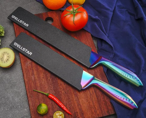 Miniatura 2 de WELLSTAR Juego de protectores de bordes de cuchillo, 2 fundas universales de cuchilla, fundas protectoras de ABS sin BPA, forro de fieltro