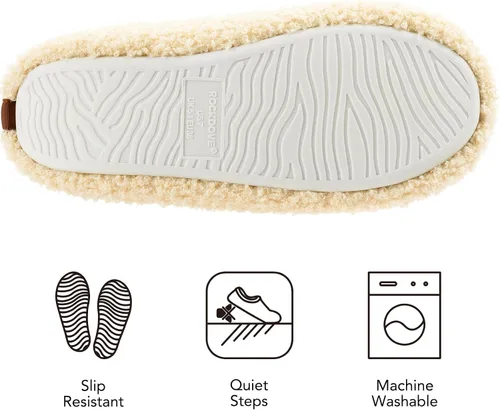 Miniatura 5 de RockDove Pantuflas Serenity de forro polar con espalda cerrada para mujer