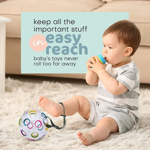 Miniatura 6 de Baby Buddy Secure-A-Toy, la correa de seguridad asegura juguetes, mordedores o chupetes a cochecitos, sillas altas, asientos de automóvil, longitud