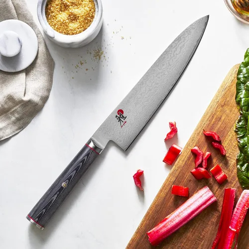 Miniatura 4 de Miyabi Cuchillo de chef Kaizen de 8 pulgadas Negro con Red Accent