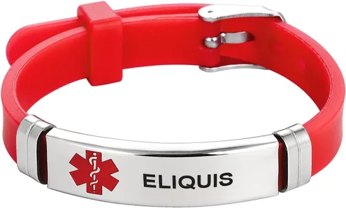 Miniatura 6 de TGLS Pulsera de identificación de alerta médica roja para mujer, acero inoxidable, para primeros auxilios de emergencia, alerta de salud, pulsera