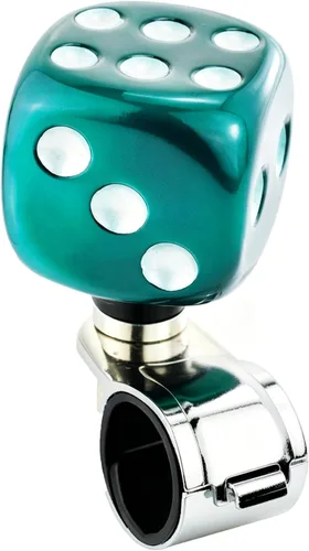 Miniatura 9 de Lunsom Rueda giratoria para volante, con forma de dados, perilla de rueda giratoria de automóvil, mango de potencia suicida, ayuda de conducción