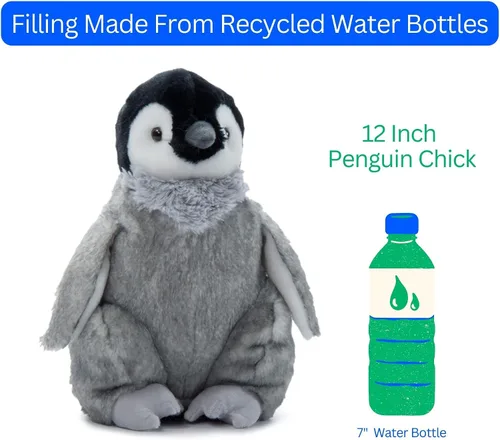 Miniatura 6 de The Petting Zoo - Polluelo de pingüino de peluche, juguete de regalo para niños, animales de vida marina de Wild Onez, juguete de pingüino