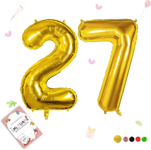 Miniatura 39 de Globos de números de 40 pulgadas del 0 al 9 dorados grandes del número 0, globos digitales para suministros de decoración de celebración de fiesta