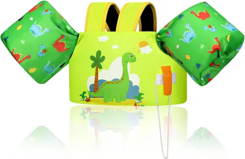 Miniatura 28 de Moko Banda de natación para niños de 20-30-50 libras, bonito chaleco de natación de dibujos animados para niños pequeños, flotadores de piscina