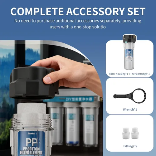 Miniatura 5 de Carcasa de filtro de agua para toda la casa de acero inoxidable 304, se ajusta a filtros de sedimentos de 10 x 2.5 pulgadas, etc. para agua de pozos