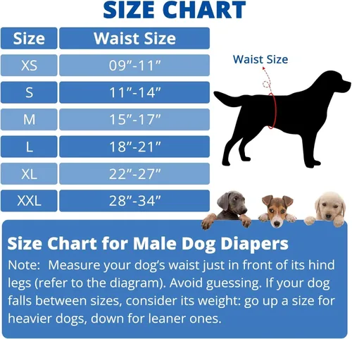Miniatura 4 de Paw Legend Pañales lavables para perros machos, pañales reutilizables para cachorros y perros machos (paquete de 3, L)