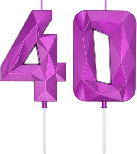 Miniatura 63 de DERVENTA Velas de cumpleaños con números grandes, 3D, color rosa, 3.7 pulgadas, decoración para tartas de fiesta, 1 pieza (número 3 rosa)