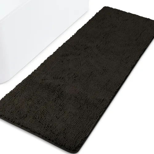 Miniatura 141 de Yeaban Alfombra de pasillo de baño de 24 x 72 pulgadas, antideslizante, alfombra de baño larga de felpilla gruesa, absorbente y lavable, alfombra