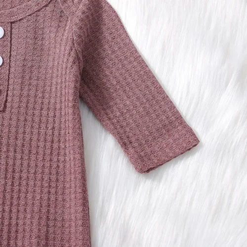 Miniatura 4 de Year 12 Formal Dresses Two Pieces Toddler Girl Long Sleeved Solid Color Crawling Suit Long Dress Including Hat 7
