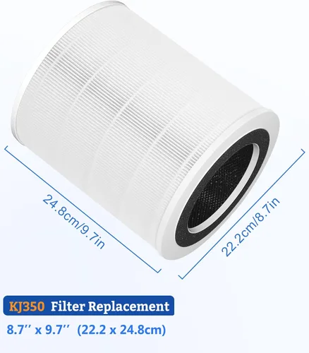 Miniatura 6 de KJ350 Filtro de repuesto HEPA verdadero compatible con AOPO KJ-350 y ABTOP AP350 purificadores de aire, filtro HEPA 3 en 1 grado H13 con filtro