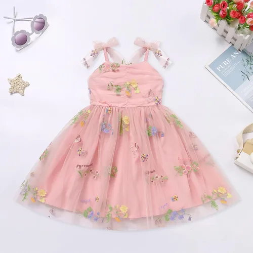 Miniatura 18 de IMEKIS Vestido de princesa de cumpleaños para niña pequeña, confeti brillante, bohemio, arco iris, pastel, sesión de fotos, traje para 1-6T