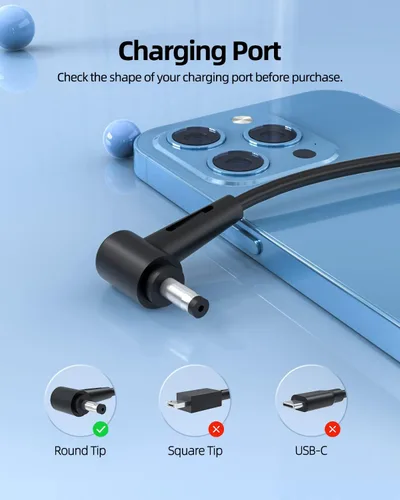 Miniatura 3 de Cargador de CA apto para Asus L510MA L510M L510, Chromebook C301S C301SA C301 C301SA-DB04 L510MA-DS04 Cable adaptador de fuente de alimentación