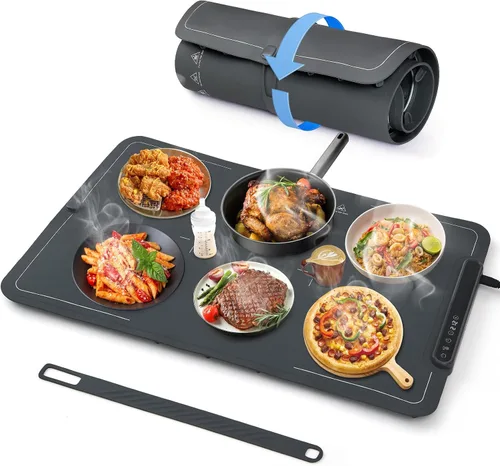 Miniatura 11 de Tapete de calentamiento para alimentos extra grande - 36"x16" bandejas de calentamiento eléctricas para buffets de fiestas, calentadores