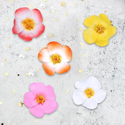 Miniatura 4 de 13 piezas de decoración de pastel de flamenco para tartas de verano con bonitas figuras de flamenco rosa y hojas de palmera de flores de hibisco