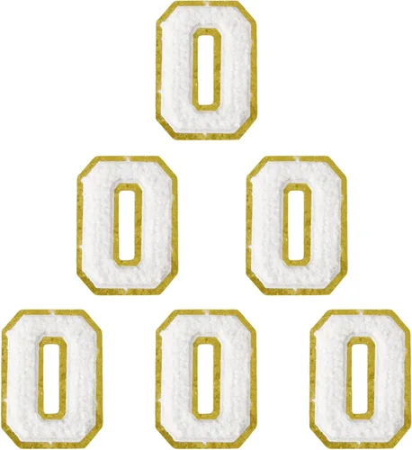 Miniatura 121 de 6 piezas de parches de letras de chenilla autoadhesivas, parches de letras preppy de 2 pulgadas para bolsos, ropa y sombreros, grandes pegatinas