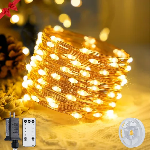 Miniatura 12 de JMEXSUSS VFairy Lights Luces de Navidad Enchufables Naranja Morado