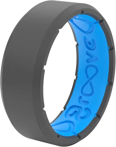 Miniatura 6 de Groove Life Edge Silicone Ring - Breathable Rubber Wedding Rings for Men, Lifetime Coverage, Unique Design, Comfort Fit Ring
