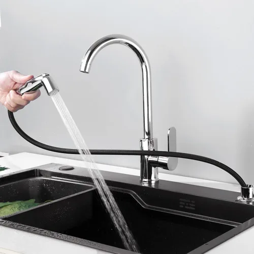 Miniatura 6 de Reemplazo del rociador de fregadero de cocina para Moen 136103C 136103SL, cabezal rociador lateral de cocina y conjunto de manguera (cromado)