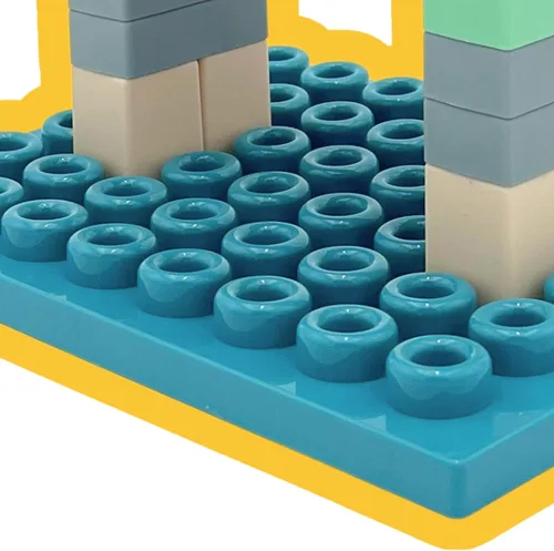 Miniatura 6 de Zócalo de una sola pieza, 48 nódulos para apilar, jugar y construir, bloques de construcción compatibles, bloques se venden por separado