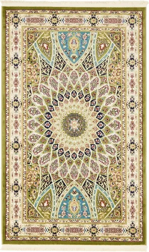 Miniatura 48 de Unique Loom Colección Narenj - Adams - Alfombra ovalada (2 pies 2 pulgadas x 3 pies 1 pulgada, color azul/borgoña)