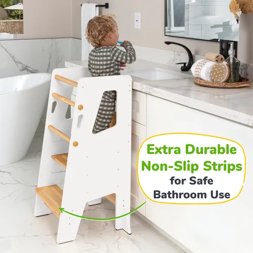 Miniatura 4 de OCODILE Torre de Pie para Niños Pequeños - Taburete Ayudante de Cocina con Altura Ajustable para Niños Pequeños - Taburete de Cocina Ideal para 2