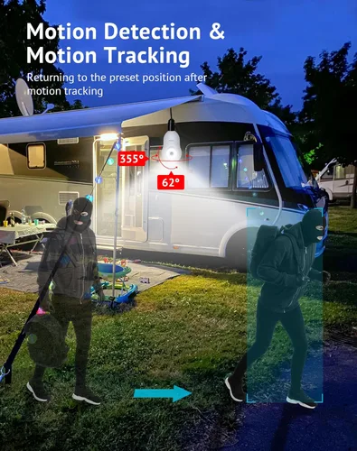 Miniatura 5 de LaView Cámara de seguridad con bombilla celular 4G LTE, cámaras de seguridad de 360° 2K inalámbricas para exteriores e interiores, 4MP a todo