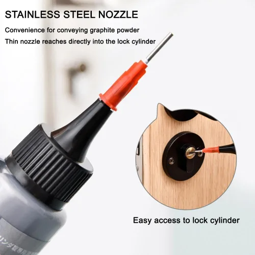Miniatura 6 de Lubricante profesional de bloqueo de grafito con espray inteligente de paja para puertas correderas, puertas de garaje y cerraduras atascadas 1