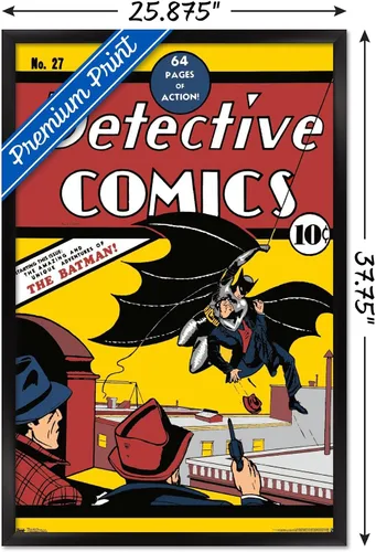 Miniatura 3 de 24 x 36 DC Comics Batman - Detective #1 Póster de pared, 36 pulgadas de largo x 24 pulgadas, versión enmarcada en negro Versión con marco negro