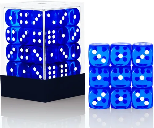 Miniatura 18 de 36 de paquete de dados de 12 mm de 6 caras MINI, juego de dados de patrón de perla, dados estándar de 6 caras para Yahtzee, Bunco o enseñanza