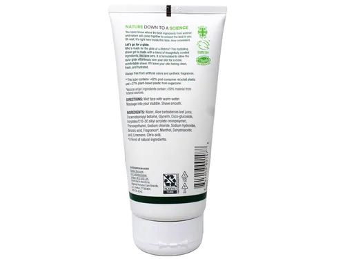 Miniatura 3 de Bulldog Gel de afeitado original para hombres, enriquecido con aloe vera, ofrece un afeitado cercano y cómodo, 95% origen natural, 5.9 onzas