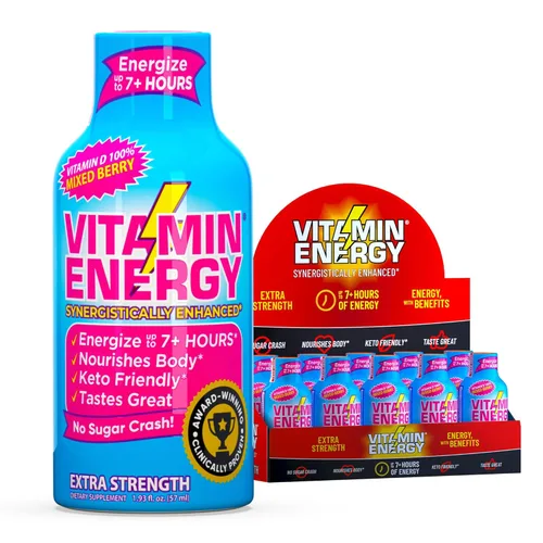 Miniatura 57 de Vitamin Energy Immune+ Extra Strength Energy Shot Army Orange 10 unidades, 260 mg de cafeína natural, vitaminas B, citicolina, té verde, apoyo