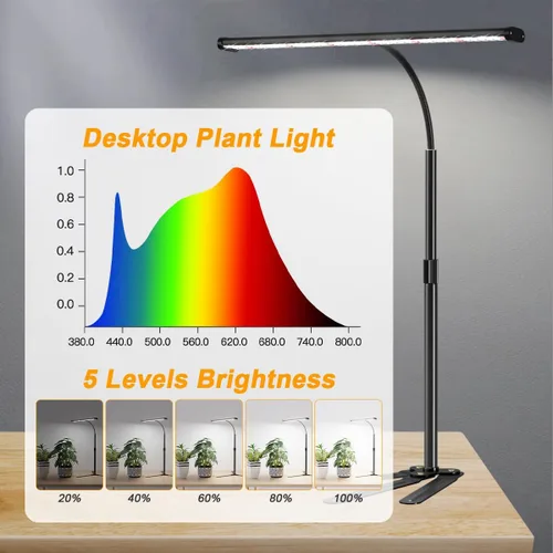 Miniatura 2 de Luz de Cultivo Superbrillante para Plantas de Interior, Lámpara de Plantas de Espectro Completo de 108 LEDs 6000K con Temporizador de 4/8/12Hrs