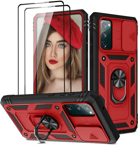 Miniatura 24 de Jeylly Funda para Samsung Galaxy S22 5G con [2 protectores de pantalla de vidrio templado], a prueba de golpes, grado militar, funda protectora
