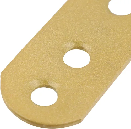 Miniatura 4 de T Tulead Soportes rectos de hierro planos de reparación para muebles, placas de refuerzo de muebles, soporte reparador dorado, 2.16 x 0.7 x 0.06