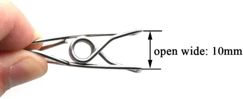 Miniatura 3 de HAHIYO Pinzas para la ropa, de acero inoxidable, no se oxidan, agarre fuerte en viento fuerte, 1.7 pulgadas, paquete de 30 unidades, pequeños, no se