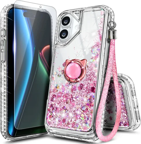 Miniatura 54 de NGB Diseñada para Funda de Teléfono iPhone 11, Morado/Azul Funda Bonita con Purpurina Líquida Brillante para Mujeres Niñas Niños con Protector
