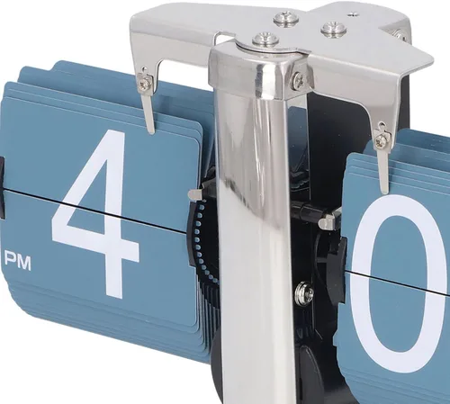 Miniatura 9 de Reloj mecánico de una sola pierna europea vintage simple automático Flip reloj mecánico reloj de giro de página para sala de estar (azul)